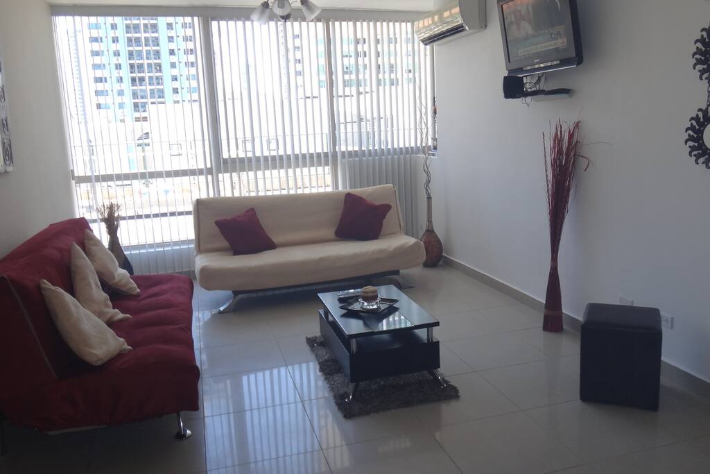 Sala con 2 sofa-cama