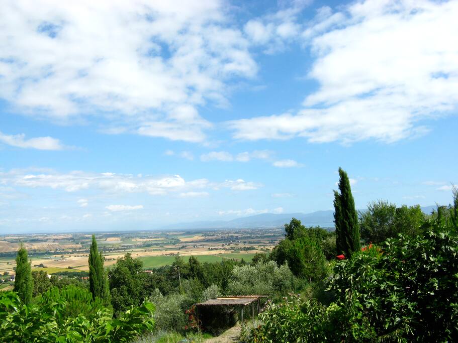 View from balcony towards lLake Trasimeno