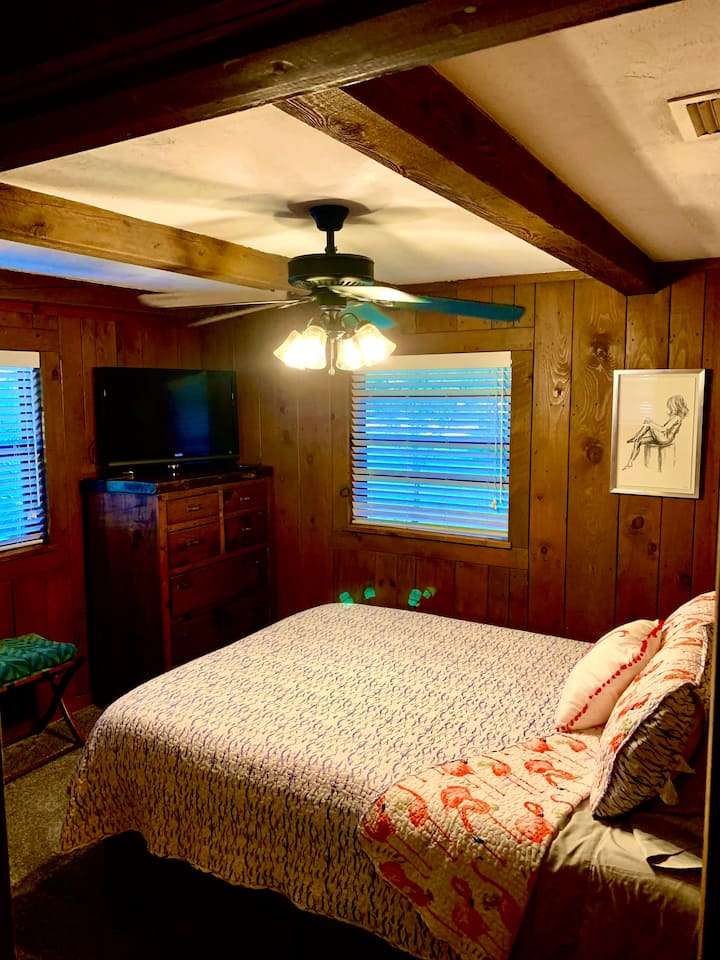 Bedroom number 1, that has a second tv. 