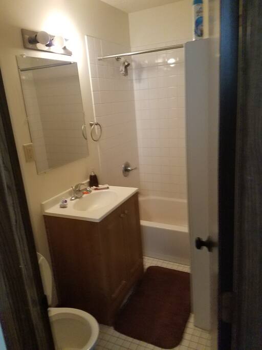 the bathroom