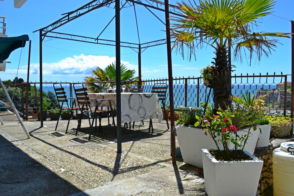 The terrace for guests