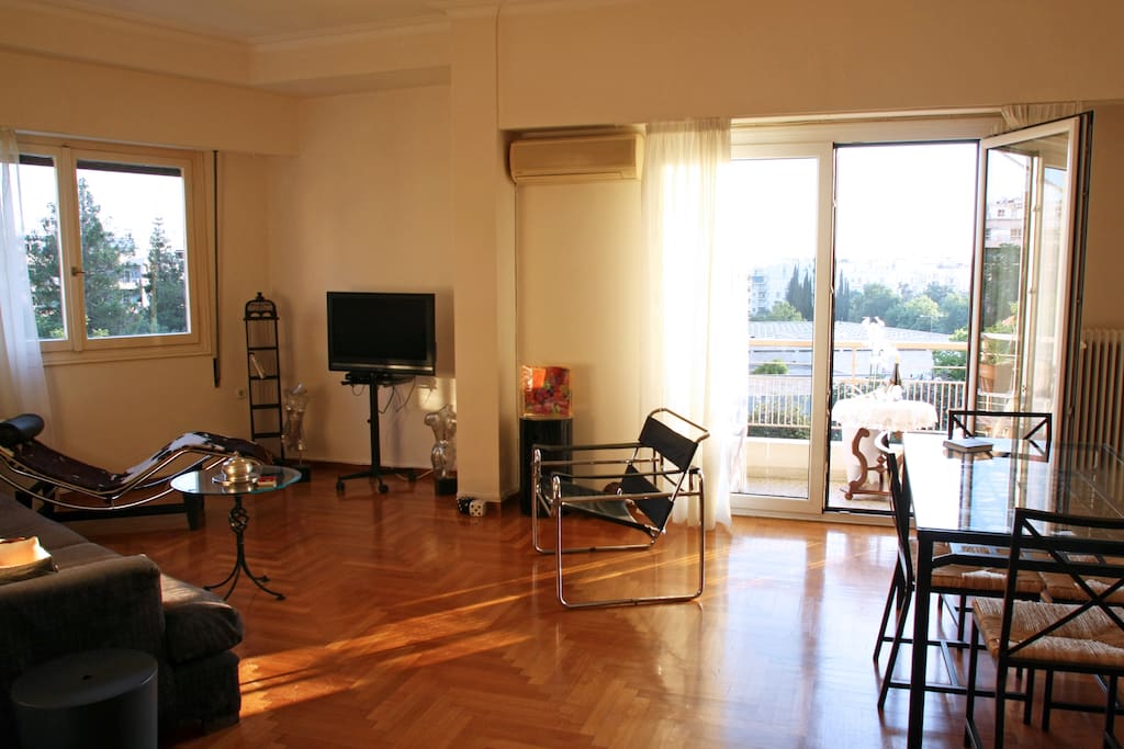 Living room and the balcony