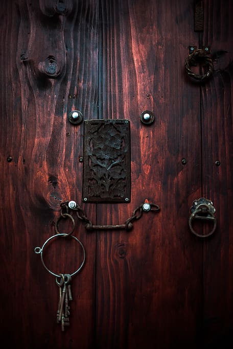 Front gate with intercom keypad entry