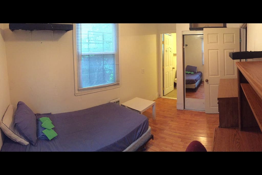 Great Bed, with plenty of natural lighting during the day.