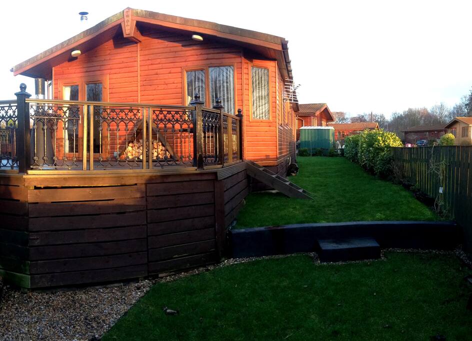 Outside space behind lodge