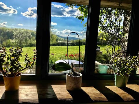 Propriété Airbnb réussie: Rustic forge with hot tub & cozy and chic nature à Nièvre