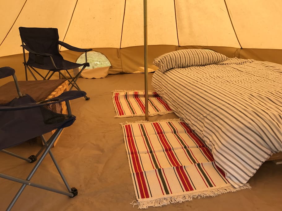 Inside of the tent