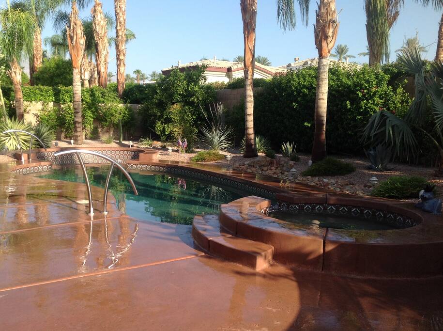 Private backyard and pool
