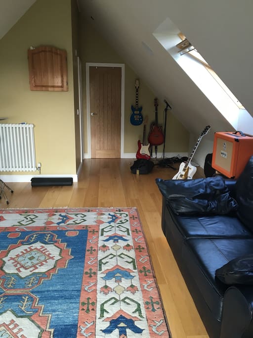 Living room with sofa bed