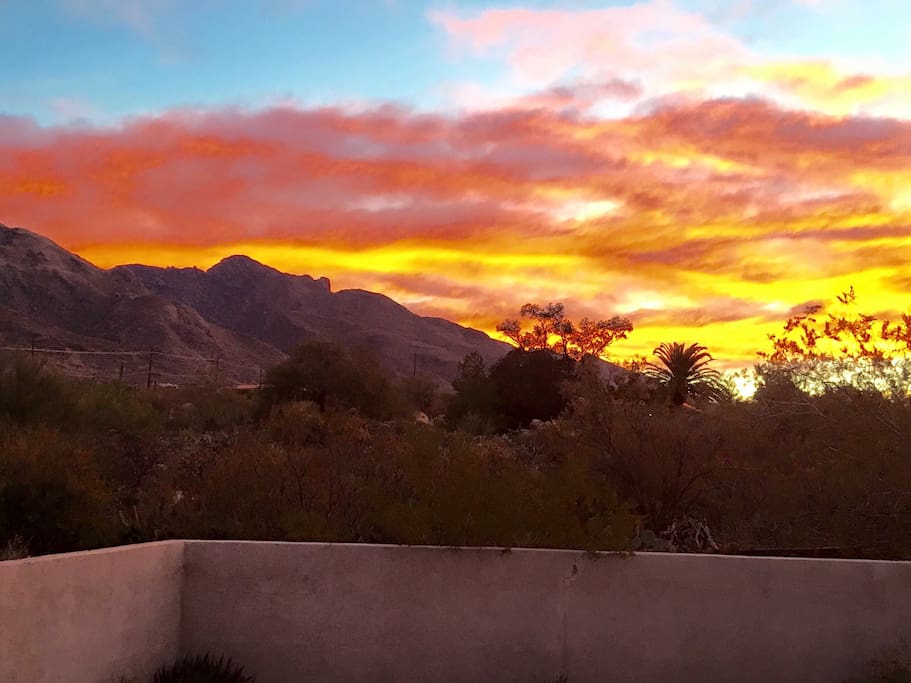 Spectacular sunrises and sunsets.