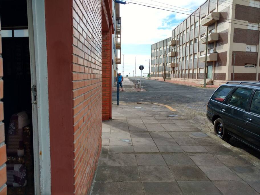 Vista para a praia pela entrada privativa