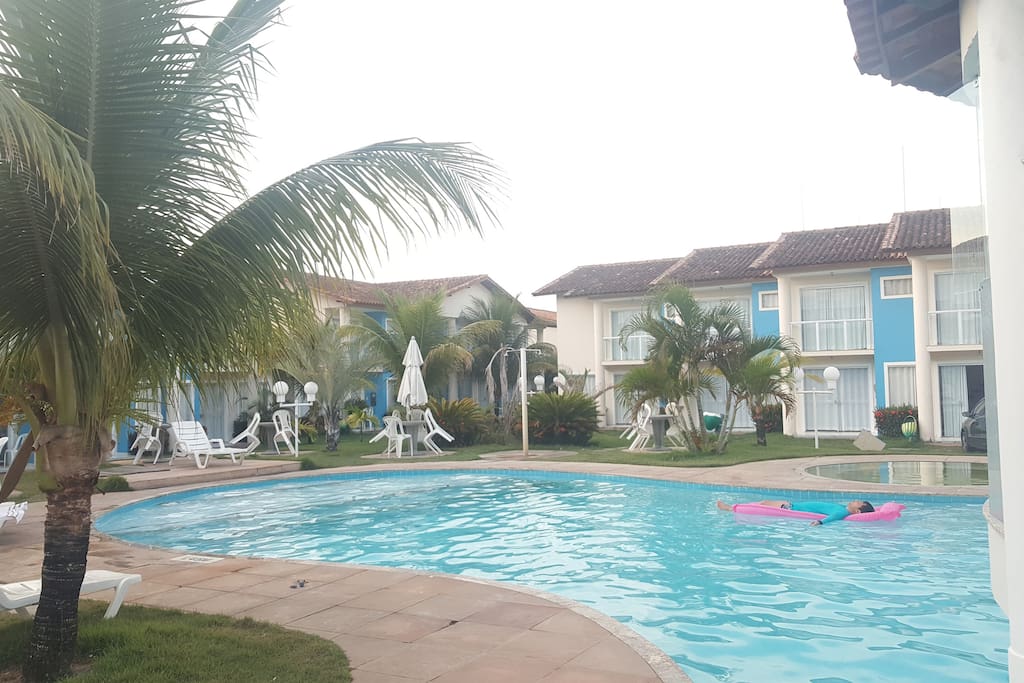 Uma das duas piscinas