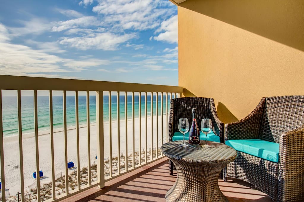 Relax and enjoy wine or coffee on our private patio