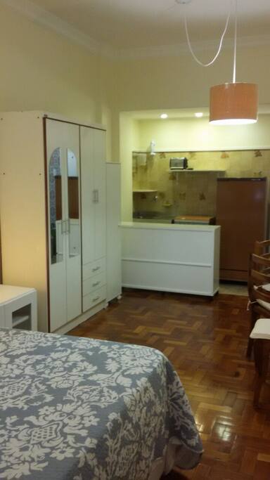 Sala e quarto conjugados