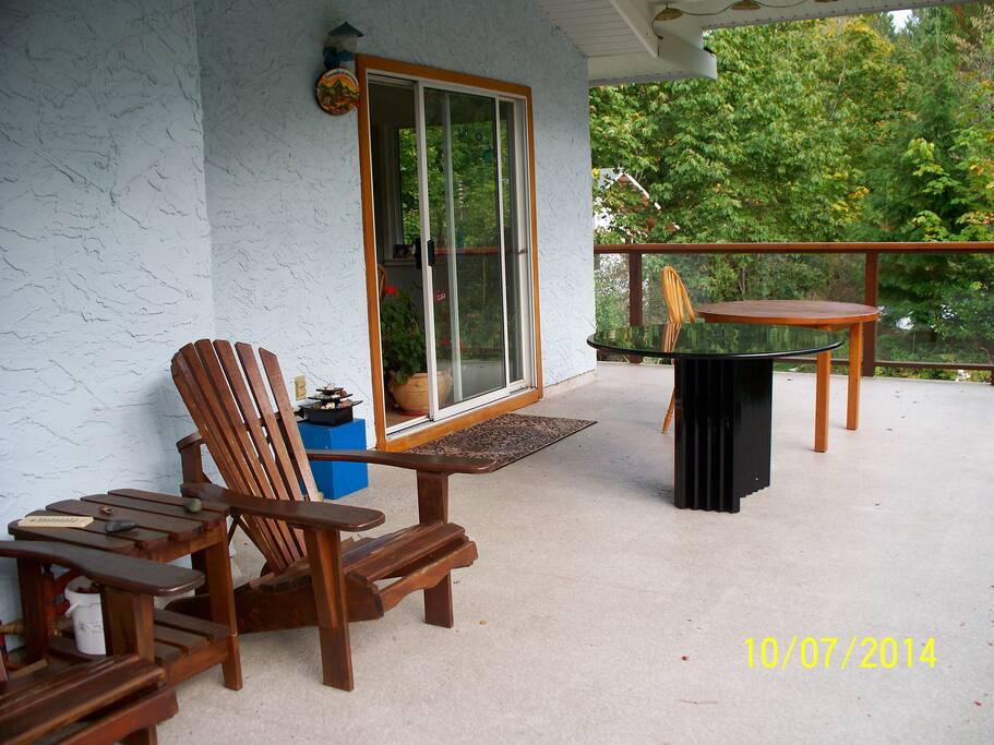Covered Deck overlooking acreage