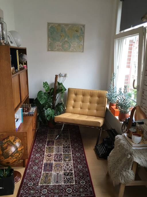 Cozy reading corner to cuddle up