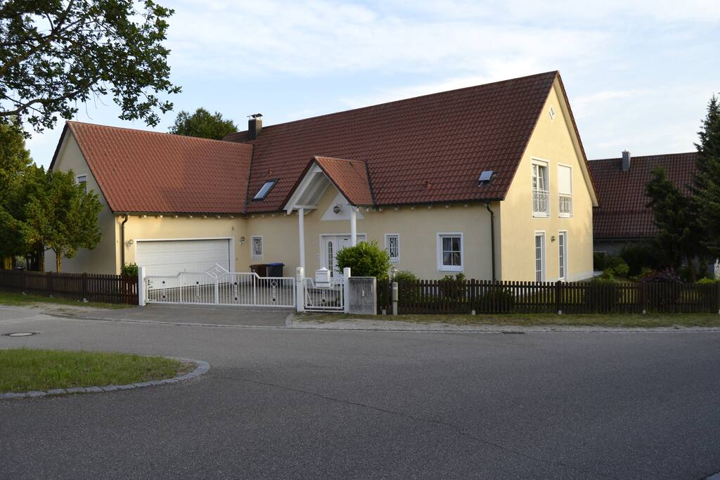 Front View with Garage and Parking place