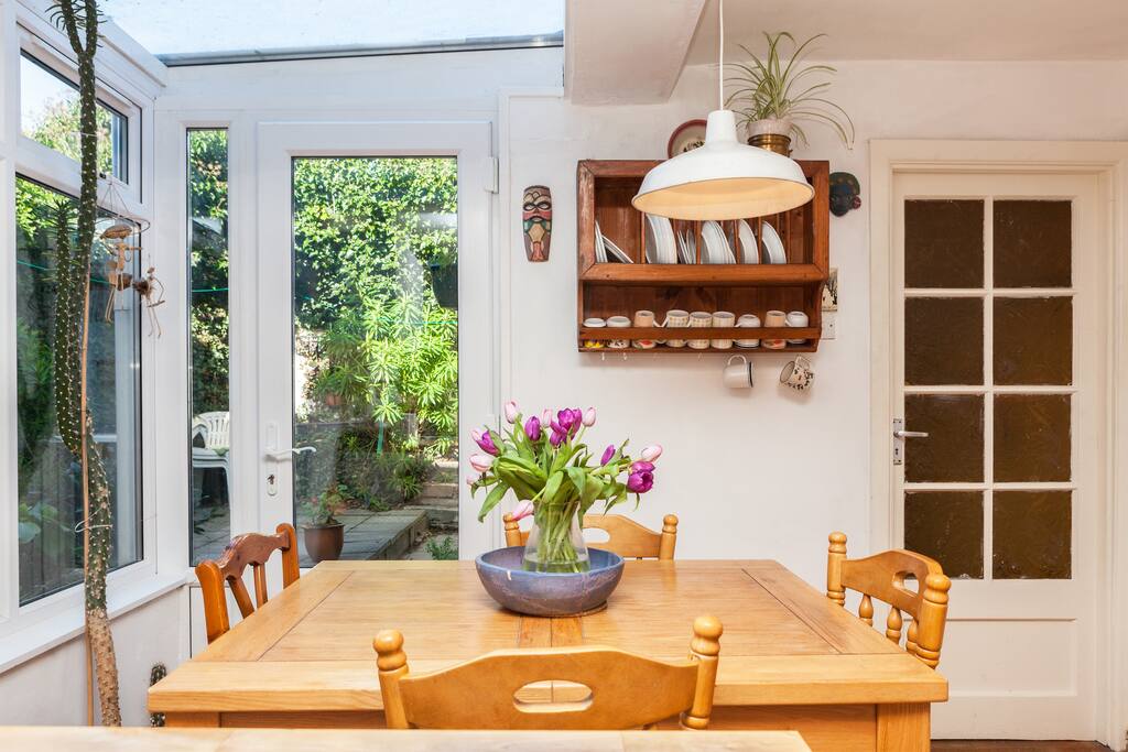 Light, bright, airy dining area