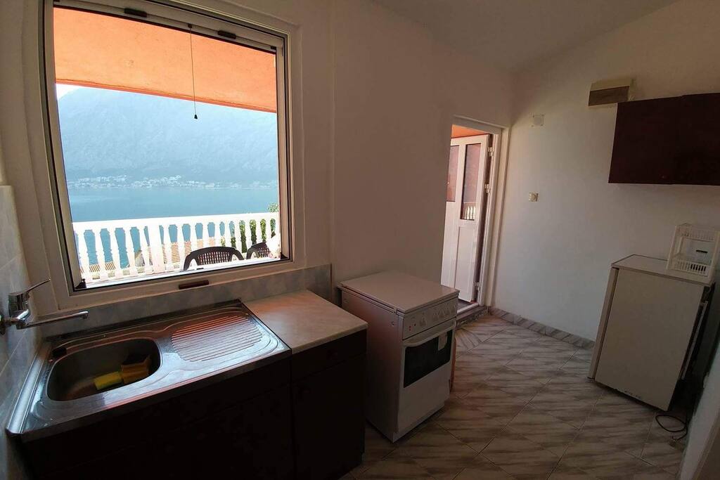 Kitchen overlooking the bay