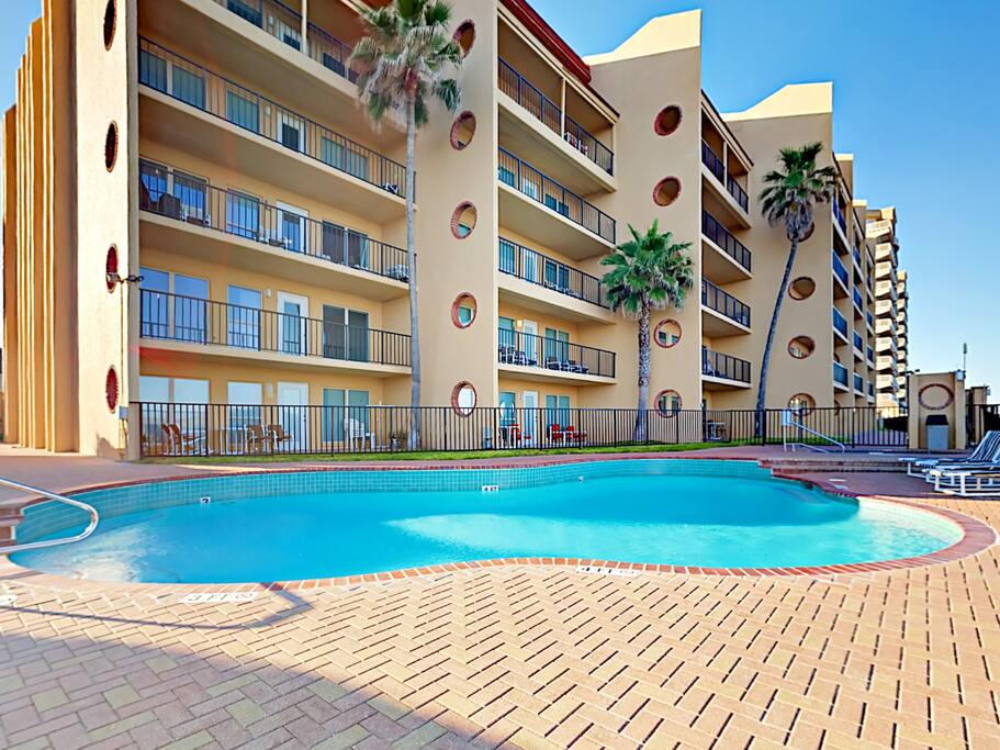 Splash and play in the sparkling beachfront pool.