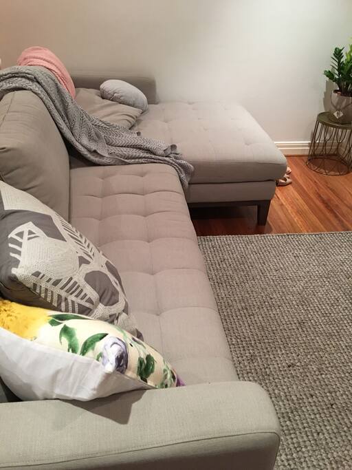 Comfy couch to curl up on!