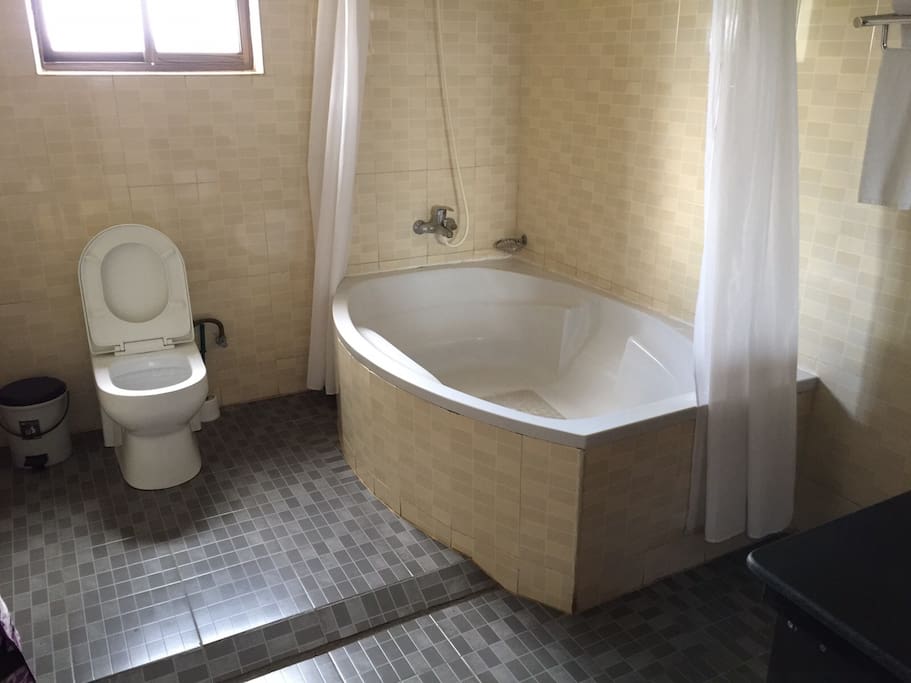 Spacious bathrooms