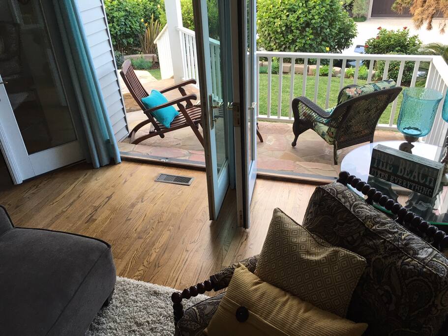 Front porch with lawn below