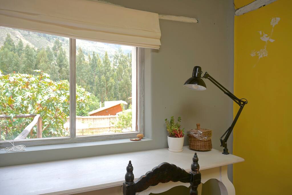 Small desk with amazing view