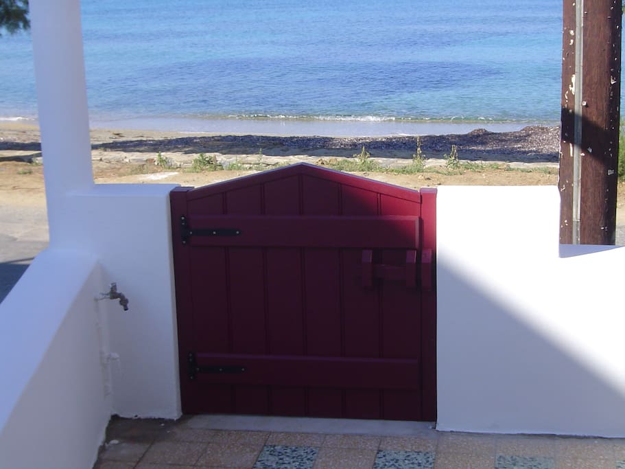 the outside door, view from the front veranda