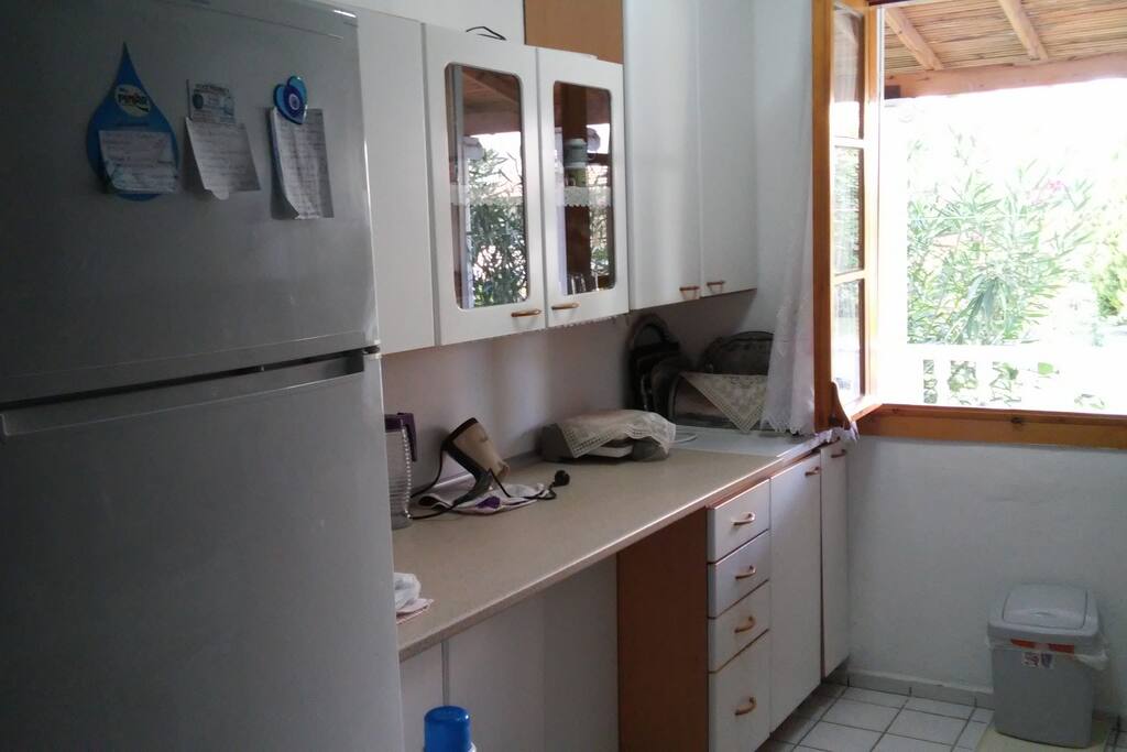 kitchen with living room