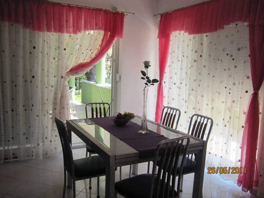 Kitchen with exit to big terrace
