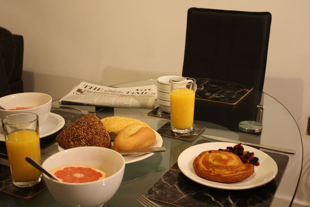 a family friendly space for breakfast