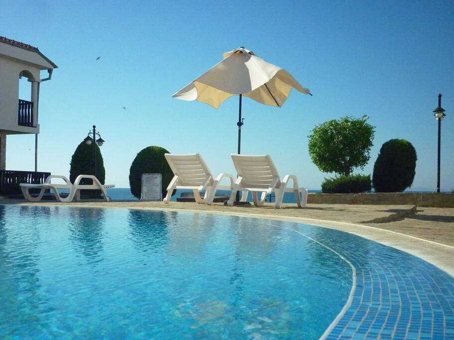 Look out to sea from the pool!