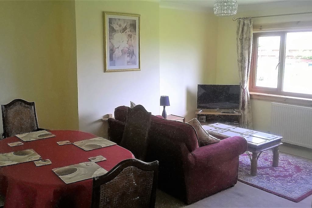 Living room with dining area