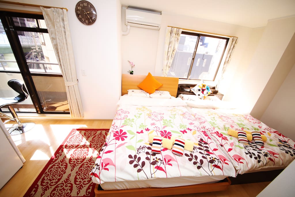 4F New room ,1bedroom with 2 Double beds,TV;4楼新装修公寓,一间卧室2张双人床,有电视