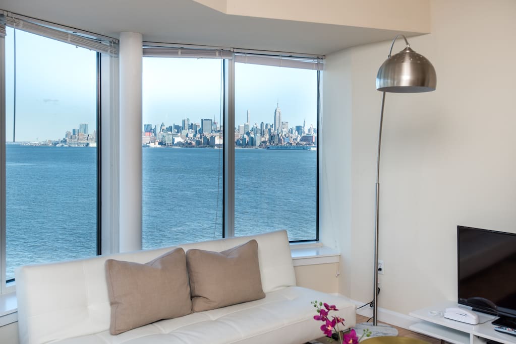 Fantastic view of the city from the living room