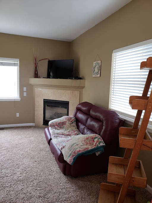 Living area with cable and internet throughout
