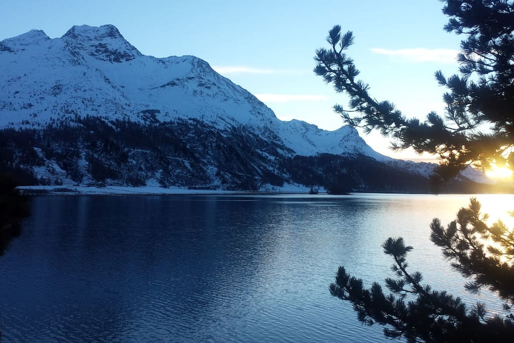 The Sunset over Lake Sils