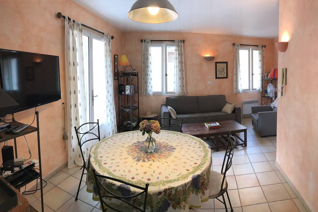 Dining and living area.