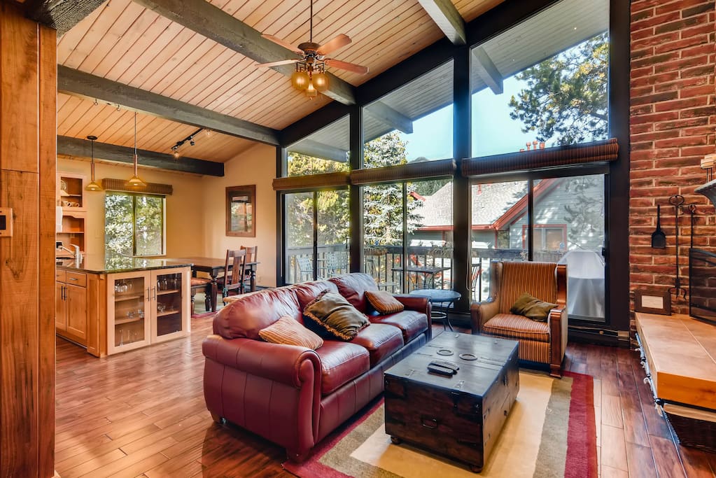 Open floor plan with welcoming living area. Professionally managed by a local team on duty 24/7.