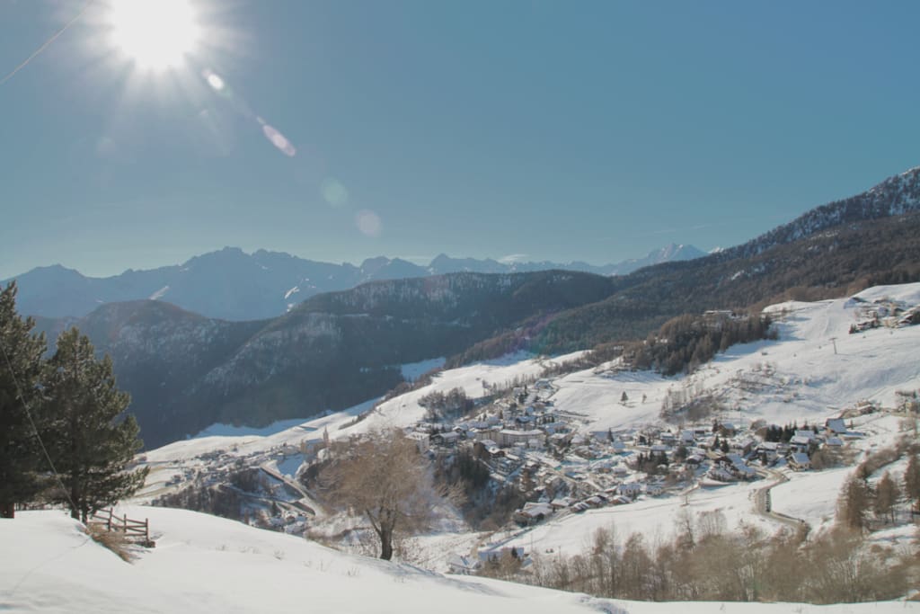 vista con neve