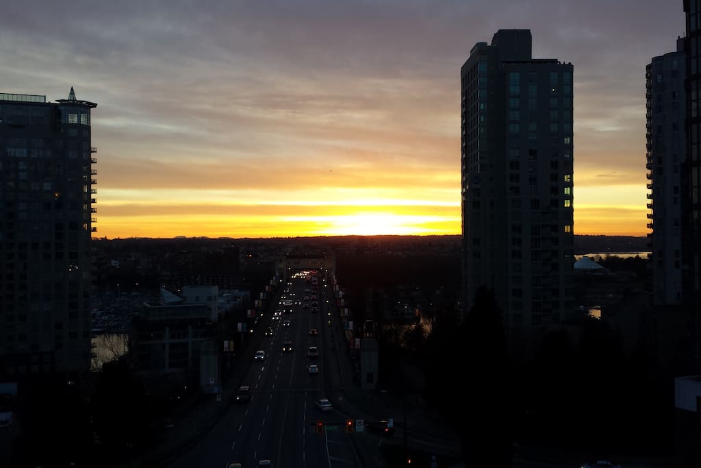 Clear nights provide some spectacular sunsets from the roof top