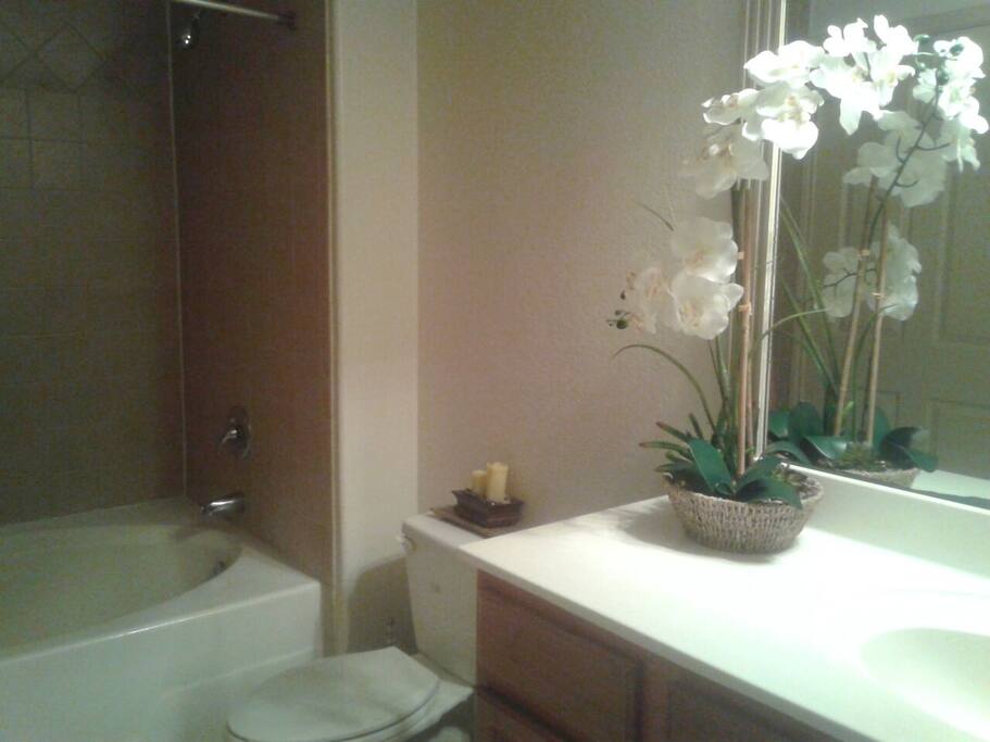 You can turn on the candles and have a soft glow and relax