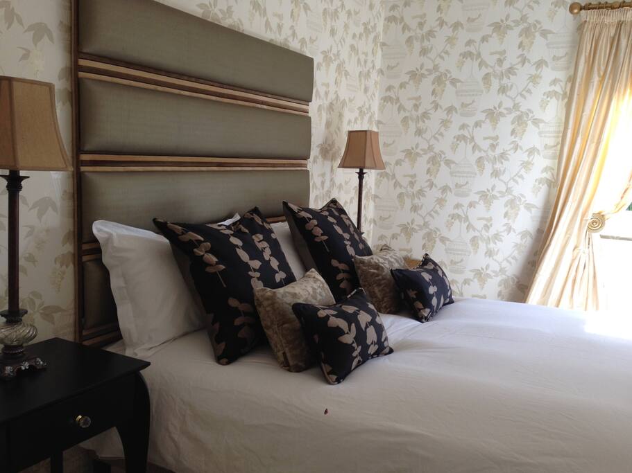 Large padded designer headboard