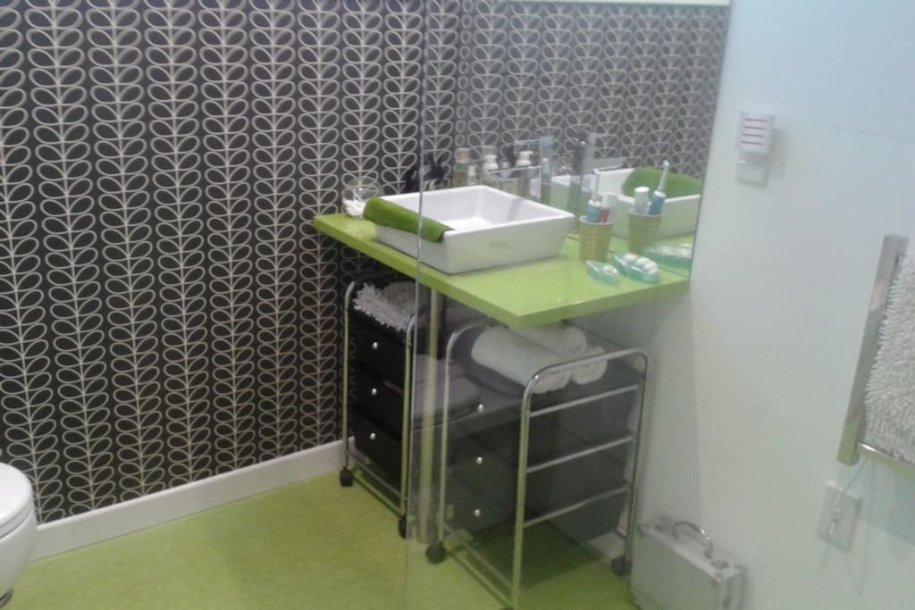 quaint easy bathroom facility, heated towel rail also with wheel chair access if required