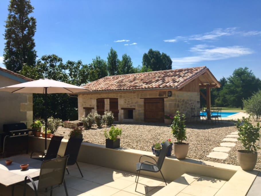 Pool house and kitchen patio