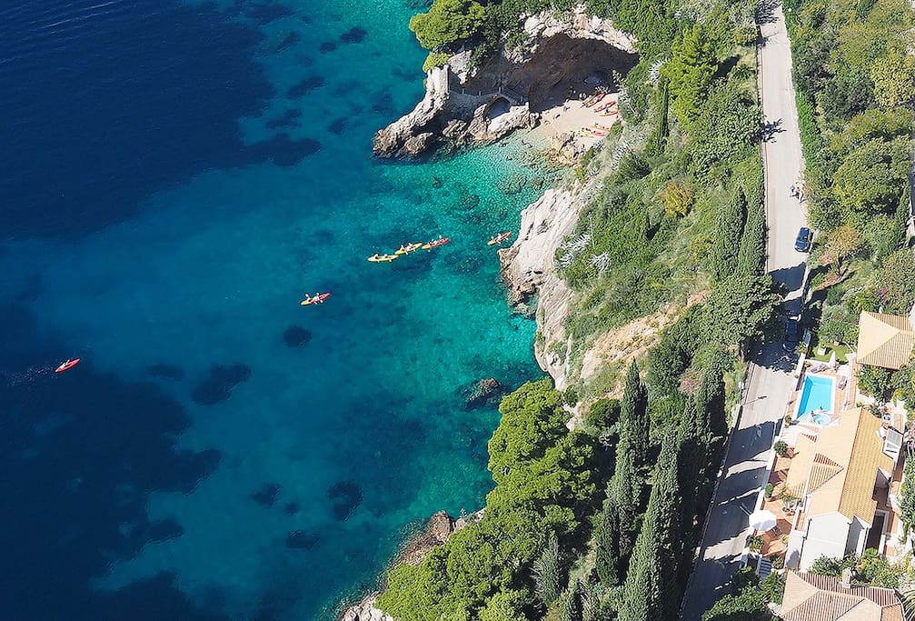 Luxury Villa Dubrovnik Palace with pool by the sea in Dubrovnik