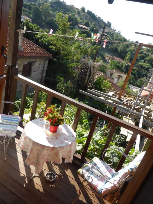View from our balcony on the opposite hills