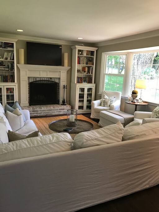 Enjoy a movie in the cozy family room
