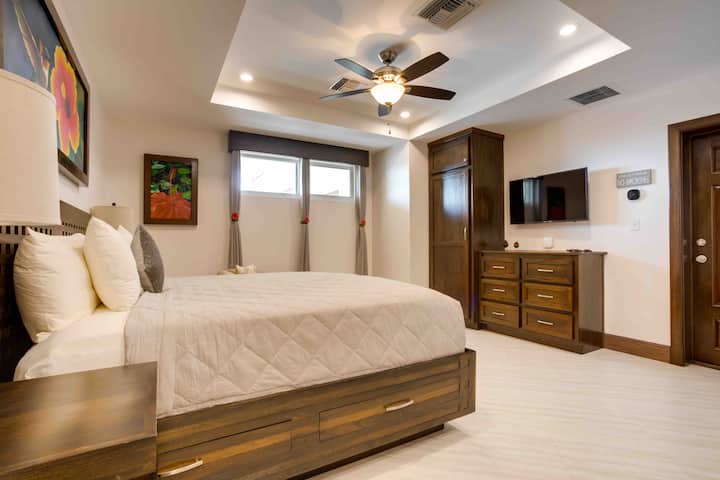 Second Master Bedroom has a secure second entrance and a second ecobee thermostat for your upmost comfort.